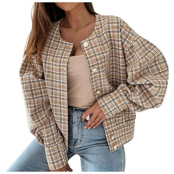 IROINNID Womens Cardigans Long Sleeve Print Cardigan Autumn Coat Blouse Top,Beige