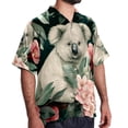 thumbnail image 2 of Koala Men's Casual Poplin Button Down Short Sleeve Hawaiian Beach Shirt, 2 of 6