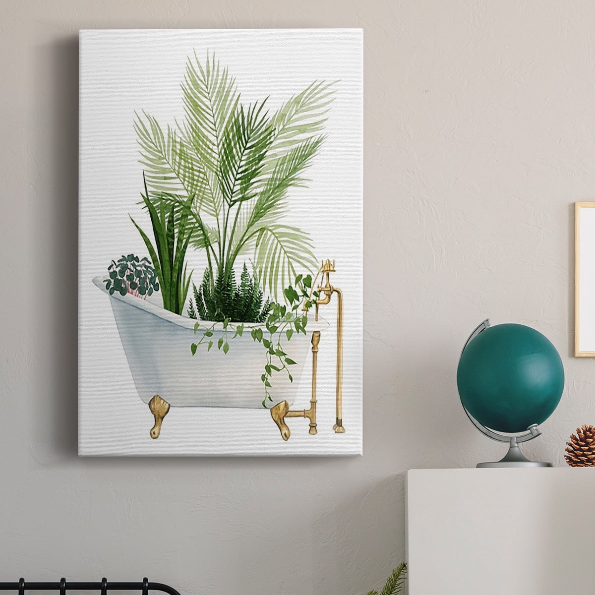 Plant Bath I Premium Gallery Wrapped Canvas - Ready to Hang