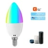 Htovila WiFi Smart Bulb RGB+W LED Bulb E12 Dimmable Light Phone APP Remote Control Voice Control Timing Compatible with Home Tmall Elf