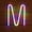 M, variant on neon alphabet light,colorful LED Alphabet Light, Battery & USB Powered Hanging Marquee Letters for Bedroom, Bar, Wedding Decor & Gift