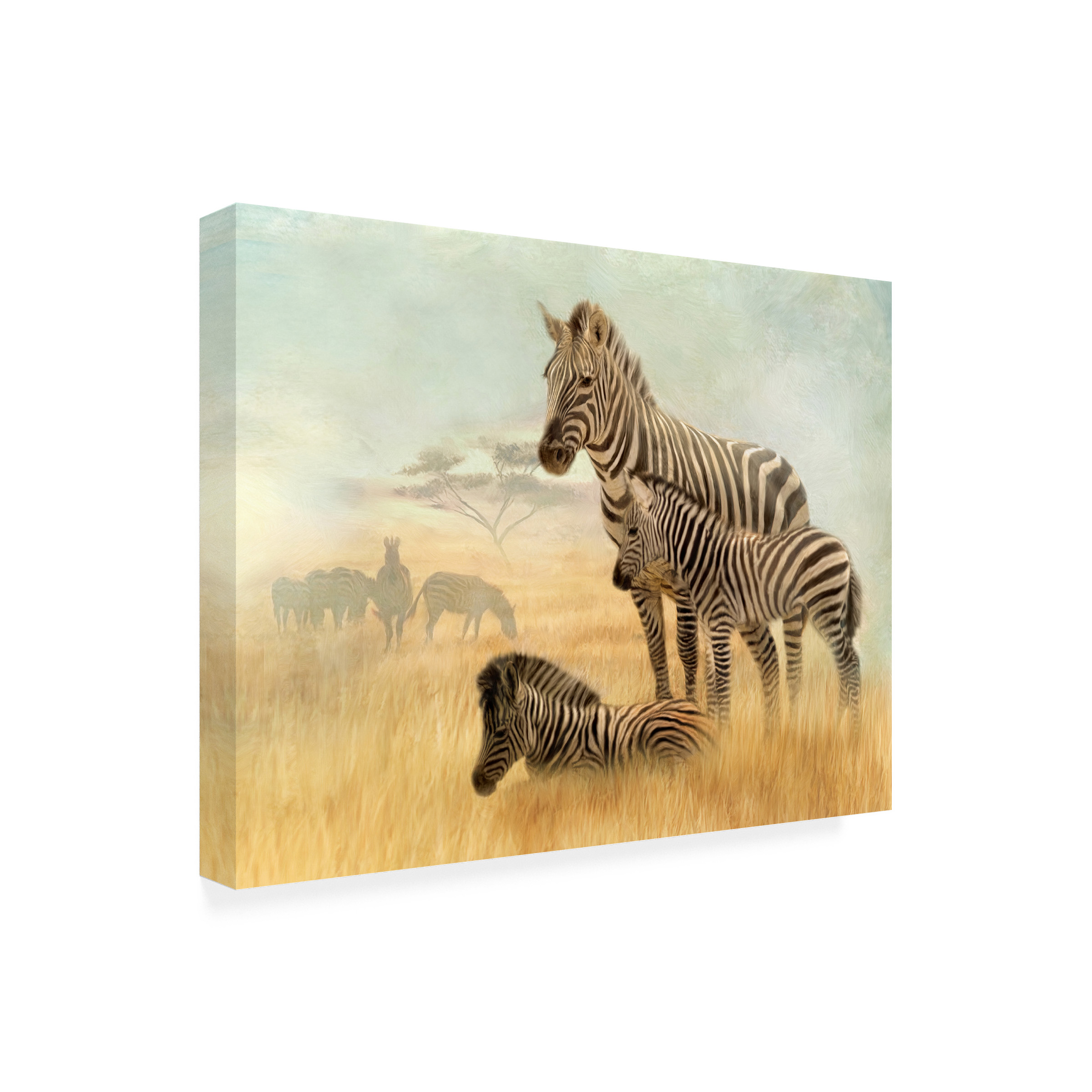 Canvas Wall Art - Trudi Simmonds 'Sisters of the Savannah' Wall Art for Living Room, Bedroom, or Office Décor by Trademark Fine Art - 24 x 18 Inches