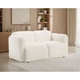 thumbnail image 2 of Dorset Fabric Upholstered Round Track Arm Loveseat White, 2 of 12