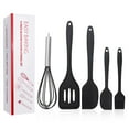 thumbnail image 4 of BeesClover 5pcs Silicone Kitchen Utensils Set avec Racleur Spatule Oeuf Batteur Résistant à la Chaleur Outils de Cuisson Antiadhésifs, 4 of 8