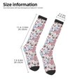 thumbnail image 4 of Fotbe Abstract Floral print Women's Men's Novelty Crew Socks Cotton Socks Knee High Socks for Walking,Running,Nurses,Pregnancy, 4 of 8