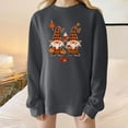 thumbnail image 2 of Meichang Thanksgiving Sweatshirt for Women Oversized Long Sleeve Drop Shoulder Pullover Cute Gnome Couple Graphic Crewneck Sweatshirts, 2 of 5