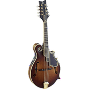 Ortega Guitars RMFE100AVO F-Style Series All Solid Arched Mandolin with F-Holes Solid Spruce Top Solid Flamed Maple Body & Built-in Electronics w/ Free Bag, Distressed Antique Violin Oil Finish