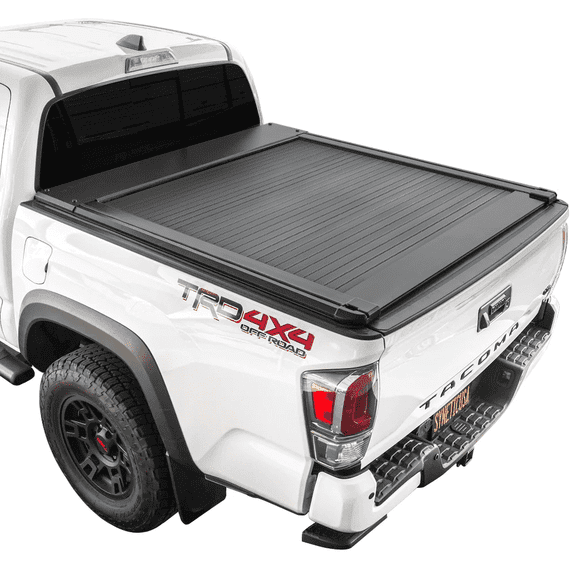 Syneticusa AR Series Hard Aluminum Retractable Truck Bed Tonneau Cover for 2016-2025 Tacoma 5ft Bed