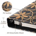 thumbnail image 3 of FORMRS 3 Ring Photo Album 4"x6" Self Adhesive Large Capacity PU Leather Cover, Classic Floral, 3 of 8