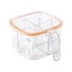 thumbnail image 3 of Caja de condimentos de 4 compartimentos Contenedor de especias Caja de condimentos Accesorios Condimento Naranja, 3 of 9