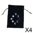 thumbnail image 1 of 4xTarot Bolsa De Almacenamiento Bolsa De Terciopelo Grueso Juego De Mesa Naipes Bolsa Negro 2, 1 of 3