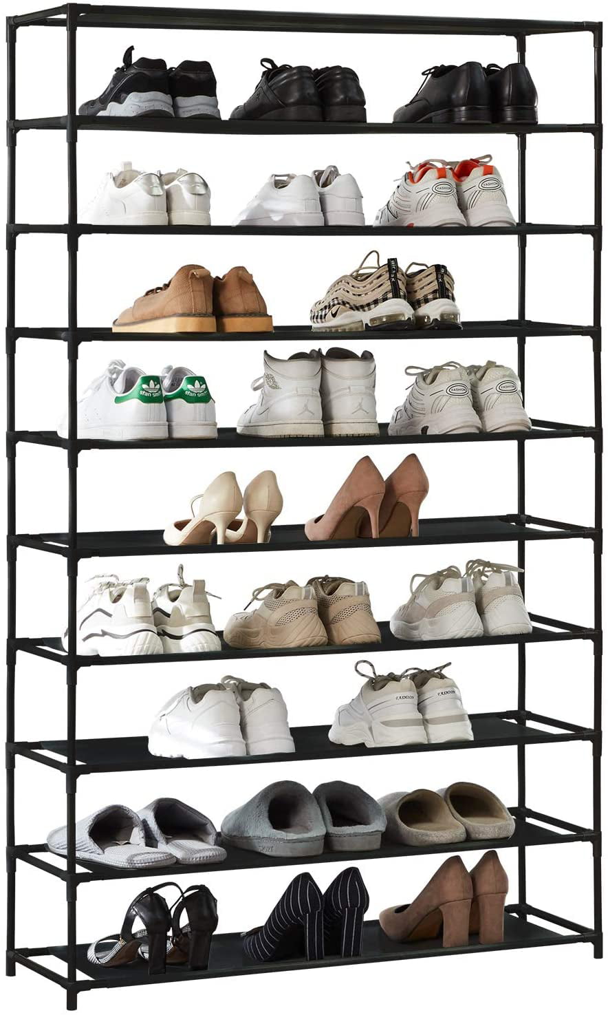 Beige YOUDENOVA Shoe Rack with Dustproof Non-Wonven Fabric Shoe Storage Organizer Cabinet Tower