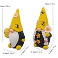 thumbnail image 3 of 2 Pack Bee Gnome Figurines Spring Bumble Bee Gnome Decor Scandinavian Tomte Swedish Nisse Resin Statue for Tabletop Tiered Tray Farmhouse Home Decoration Honey Bee Gift, 3 of 6