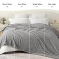 thumbnail image 6 of Exclusivo Mezcla Fuzzy Fleece King Size Bed Blanket, Lightweight Fluffy Solid Velvet King Blankets, 90x104 Inches, Light Grey, 6 of 10