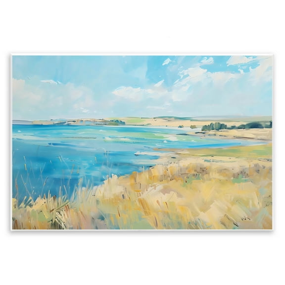 Stupell Industries Scenic Summer Shoreline Wall Plaque Art design by LSR Creative Studio, 10 x 15