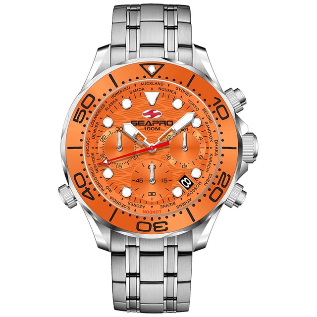 Seapro Minuterie Mondiale pour Hommes