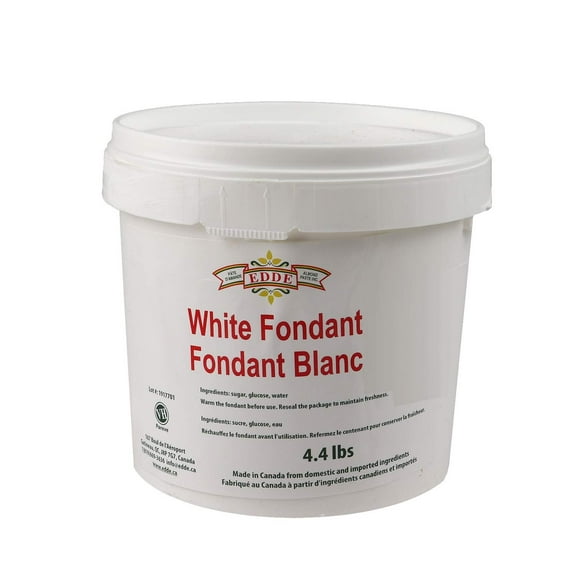EDDE White Icing Fondant for Glazing Pastries, 4.4 Pounds