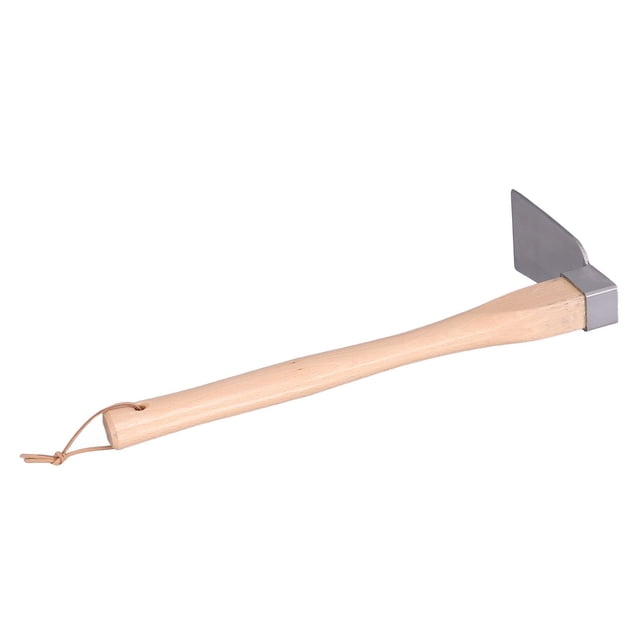 Grubbing Hoe, Light Weight Stainless Steel Simple Practical Beech Handle Gardening Hoe For Potted Landscape For Gardening