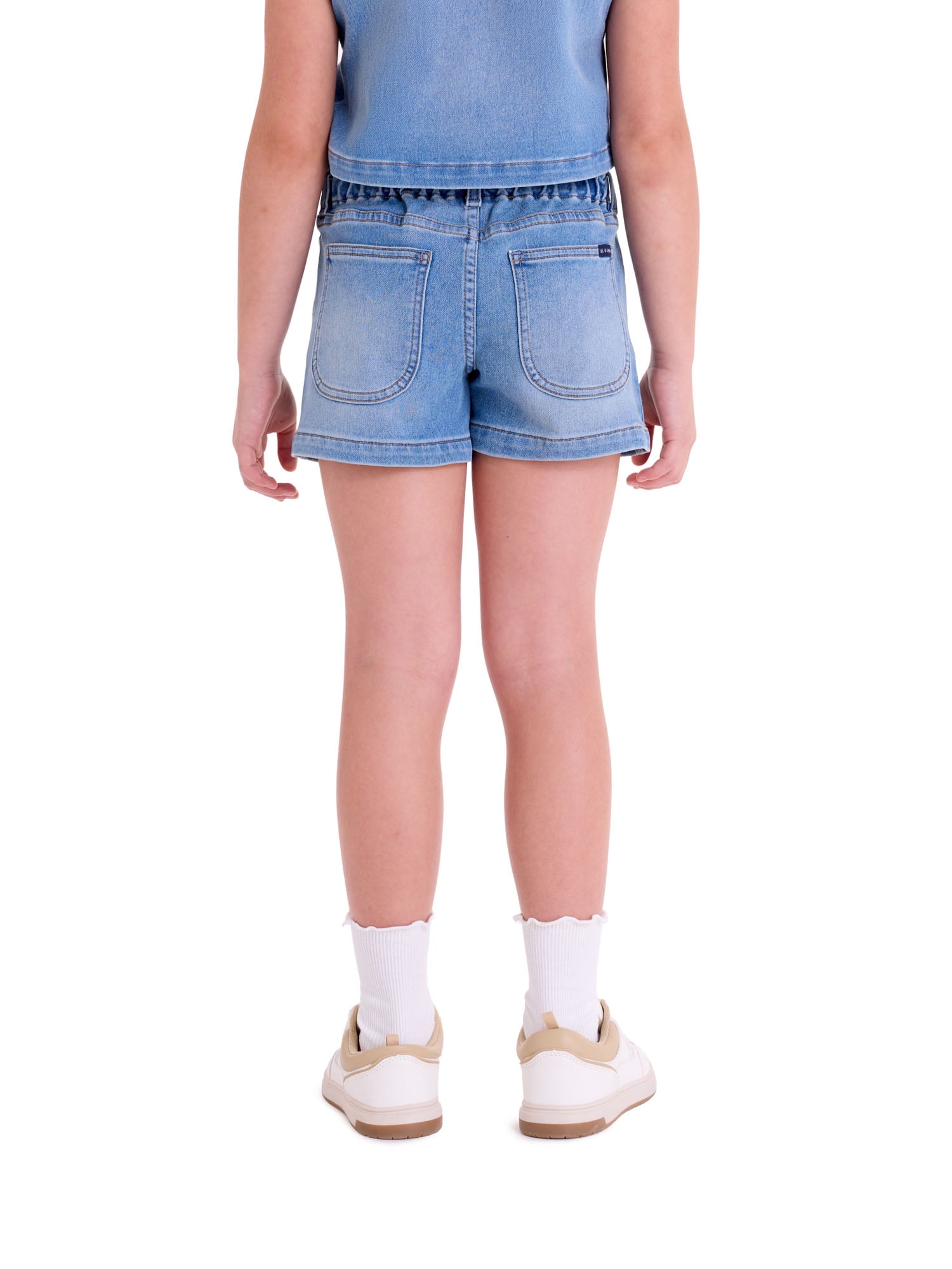 U.S. Polo Assn. Girls Knit Denim Pull On Short, Sizes 4-18