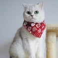 thumbnail image 2 of Pet Cotton Triangle Scarf Cute Sweet Soft Comfortable Handmade Adjustable Dog Cat Bandanas Bibs, 2 of 9