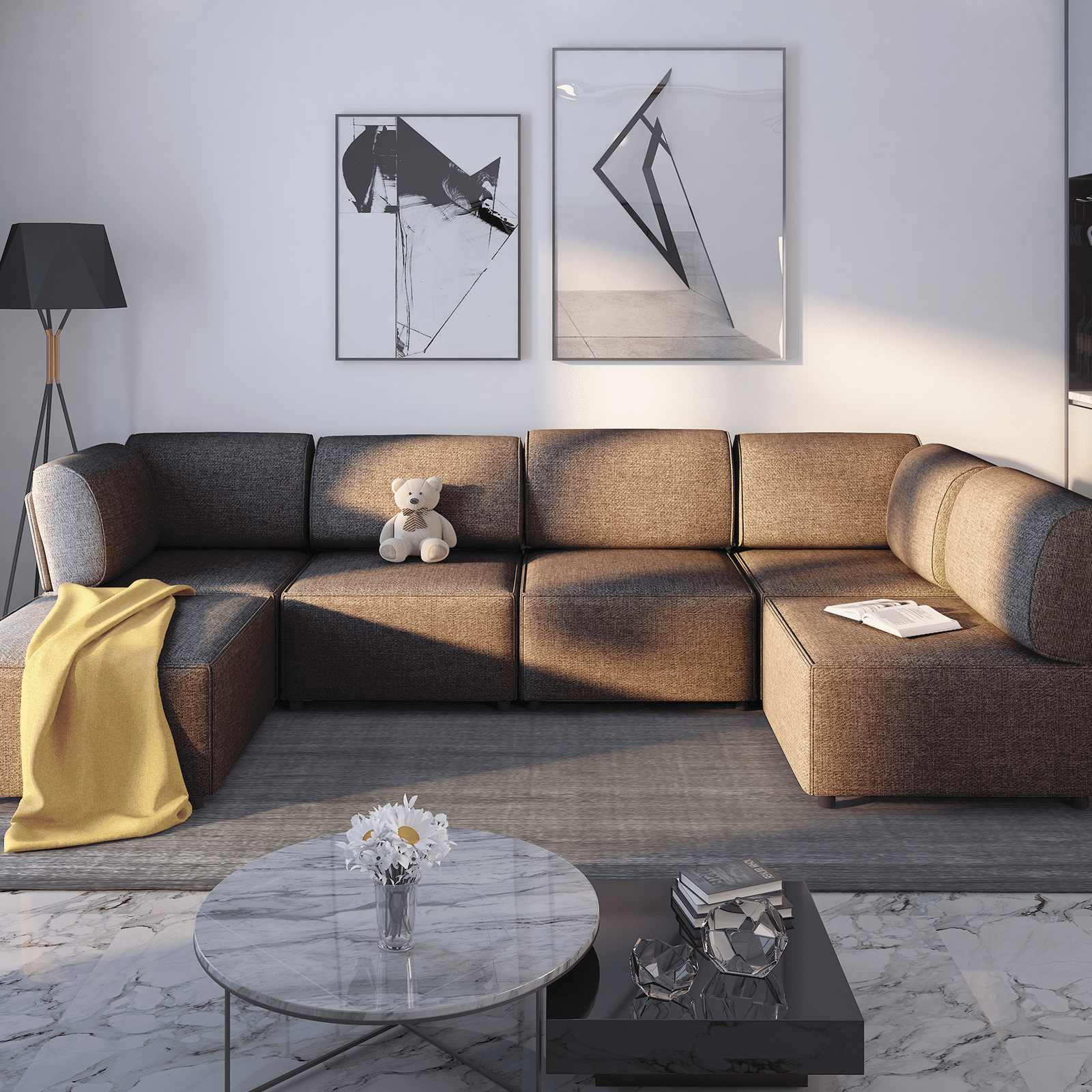 beginsel Keuze vermijden Mjkone Sectional Couch/Futon Sofa Bed, Variable Modular Oversized Couch,  U/L Shaped Couch and Queen Sleeper Sofa, Convertible Sofa Set for Living  Room, Furniture for Living Room - Walmart.com