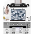 thumbnail image 4 of Large Induction Cooktop Protector Mat Blue White Flowers Stove Top Covers for Electric Stove, Country Vintage Botanical Floral Decorative Stove Burner Cover Mats, Glass Top Stove Cover, 4 of 7
