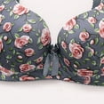 thumbnail image 5 of Loopsun Women Daily Floral Print Underwire Bra Comfortable Breathable Shaping Support Thin Wear, 5 of 5