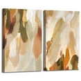 thumbnail image 6 of ArtbyHannah 2 Pieces 16x24 inch Framed Modern Abstract Canvas Wall Art Set with Gold and Orange Blocks Paintings for Living Room Ready to Hang, 6 of 9
