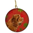 thumbnail image 1 of Carolines Treasures SS4717-CO1 Sussex Spaniel Flocons de Neige Rouges Ornement en Céramique de Noël, 1 of 2