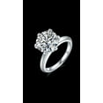 thumbnail image 2 of Captivating 925 Sterling Silver 5 Carat Moissanite Engagement Ring | 11mm Round Cut, VVS Quality, 2 of 6