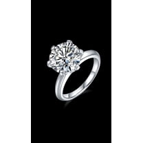 Dazzling 5 Carat Moissanite Solitaire Engagement Ring with GRA Certificate | VVS Quality, 925 Silver, 11mm Round Cut