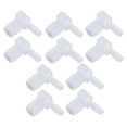 thumbnail image 1 of 10PCS Plastic Hose Joints Barb Reducer Fittings L Type 90 Degree Elbow Pipe Connectors 12x6MM, 1 of 14