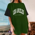 thumbnail image 2 of adviicd Womens Tops Manches Courtes Womens Manches Courtes Col Carré T-Shirts Tops Tees Green, XXL, 2 of 5