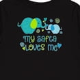 thumbnail image 4 of Inktastic My Safta Loves Me- Cute Elephants Boys or Girls Long Sleeve Toddler T-Shirt, 4 of 5