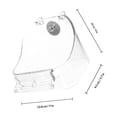 thumbnail image 2 of HAMPPLIES 1Jgo Bañera Colgante Transparente Para Pájaros Con Función De Ducha Y Alimentador Multipropósito, 2 of 8