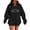 Black A, variant on WRKEKC Sweatshirts for Women Winter Heart Print Casual Loose Hooded Sweatshirt with Pocket Drawstring Long Sleeve Fall Outerwear