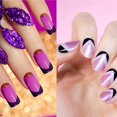 thumbnail image 5 of Pegatinas JAMW para decoración de uñas de manicura francesa diseños de círculo de sonrisa ondulada guías de puntas de arte de uñas autoadhesivas para herramientas de plantilla de decoración DIY Sencillez, 5 of 5