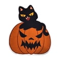thumbnail image 2 of Halloween Doormat, Secure Grip Rubber Base Doormat, Black Cat Pumpkin Ghost Bat Shaped Seasonal Decor Mat For Entry Bathroom Bedroom Holiday Gift,23.62x15.74 in, 2 of 6
