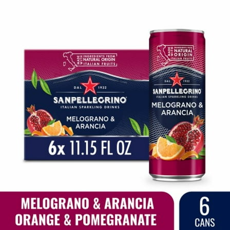Sanpellegrino Italian Sparkling Drink Pomegranate Orange 330 ML - Pack of 2