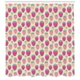 thumbnail image 3 of Ambesonne Strawberry Shower Curtain, Pink Shade Fruits, 69"Wx70"L, Pale Green Sea Green, 3 of 3