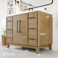 thumbnail image 2 of Eviva Graham 42"W x 22"D Oak Bathroom Vanity with White Arabescato Engineered Stone Countertop and Undermount Ceramic Sink, 2 of 11