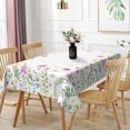 thumbnail image 3 of Nanqianyi Spring Floral Tablecloth Waterproof & Oil 52" x 70" Green Leaves Printed For Dinner Party, 3 of 5