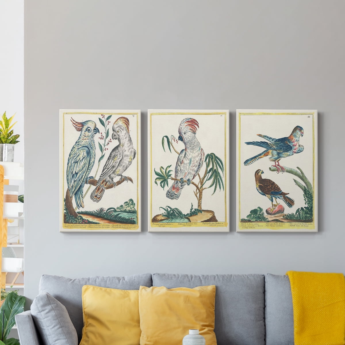 Pastel Birds I Premium Gallery Wrapped Canvas - Ready to Hang - 12 x 18 Each
