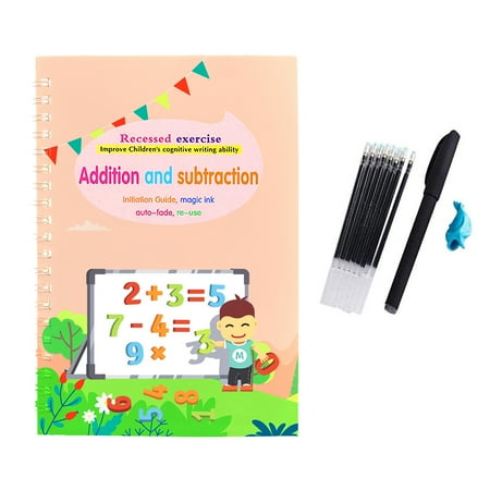 

NIUREDLTD Sunken magic exercise book children s exercise manual recycling 20ml