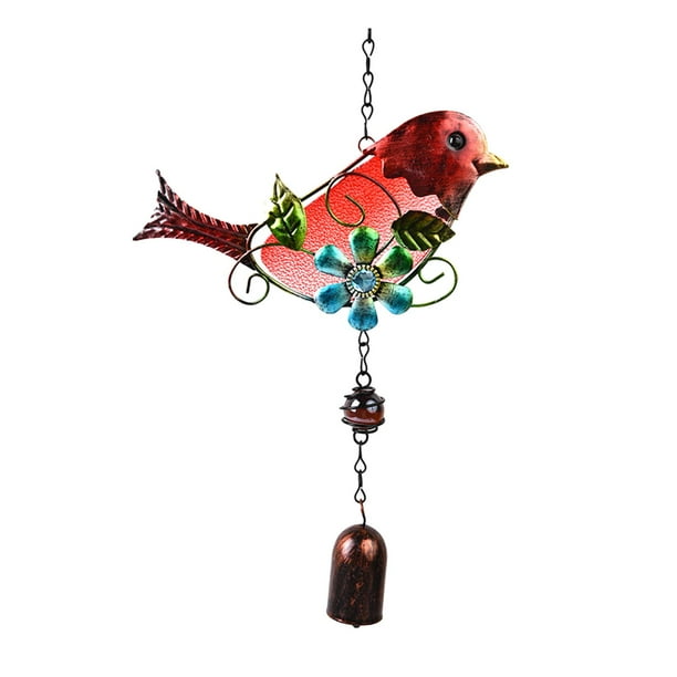 Campanas de viento de pájaros, campanas de viento para interiores, campanas de viento para exteriores, campanas de jardín, campanas de viento rojo