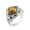 Brown, variant on Women Men's Stainless Steel Simple Light Luxur Gemstone Ring Daily Holidays Band Jewelry Brown Size 12