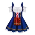 thumbnail image 3 of Disfraz de sirvienta de Oktoberfest para mujer 2024, disfraz de cosplay, vestido tradicional alemán sin tirantes, disfraz de chica cervecera, 3 of 5