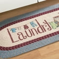 "Collections Etc Braided 20"" x 48"" Laundry Room Floor Runner Rug with