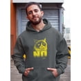 thumbnail image 2 of Yellow Grumpy Cat Hoodie Men -T-Line Designs, Male x-Large, 2 of 4