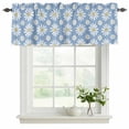 thumbnail image 2 of Blue Daisy Valances for Windows, Decorative Rod Pocket Window Valance Curtains, Spring Floral Elegant Pastoral Botanical Short Curtain Drapes for Kitchen/Bathroom/Living Room, 2 Panels, 42" W x 18" L, 2 of 8